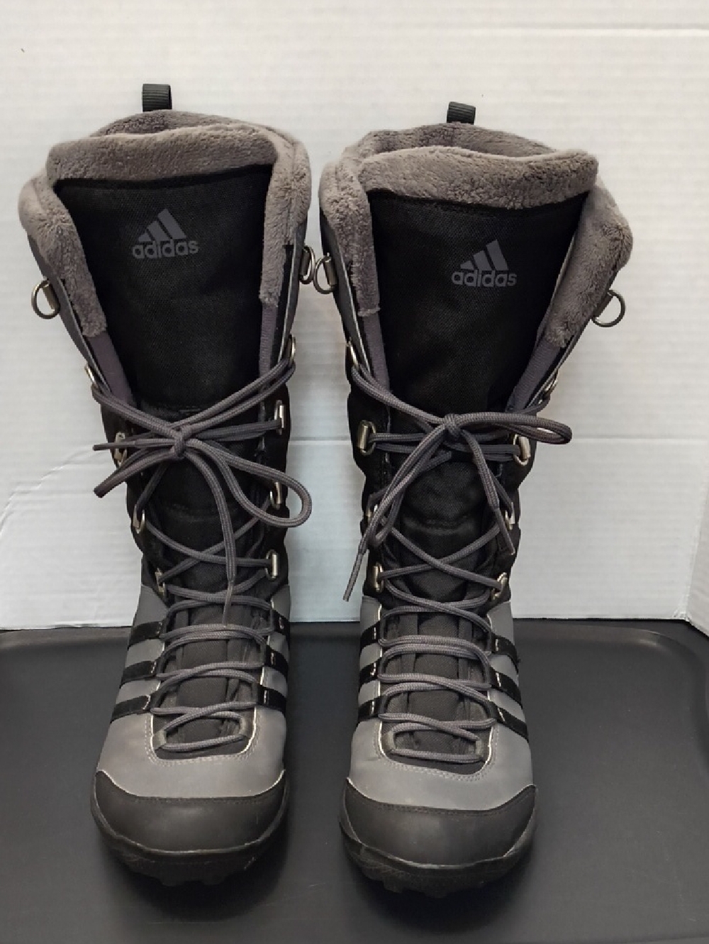 adidas Women's Libria Emerald PrimaLoft Gray and Black Insulated Winter Boots
